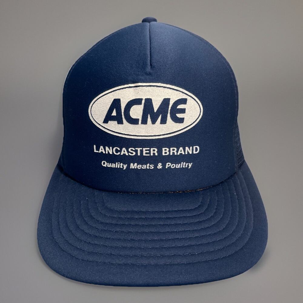 Vtg 1980’s Trucker Hat Snapback Cap ACME Food Service Lancaster Brand Rare 1
